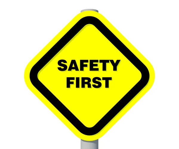 stock image Safety first sign