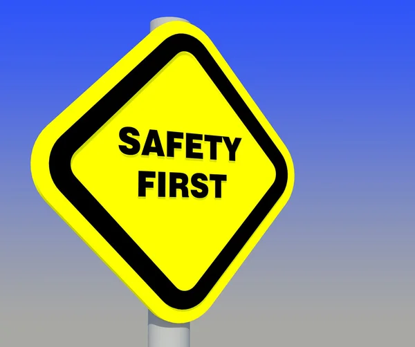Safety first sign — Stock Photo, Image