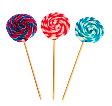 Colorful spiral lollipop clipart