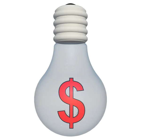 Money in the lamp — Stock Photo, Image