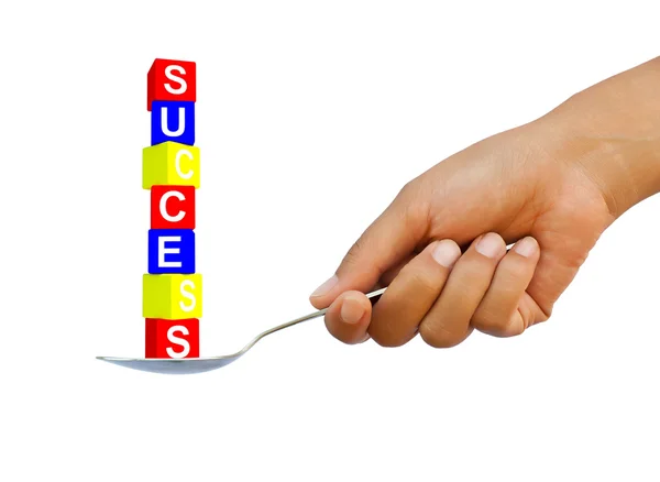 Colorful of success box — Stock Photo, Image