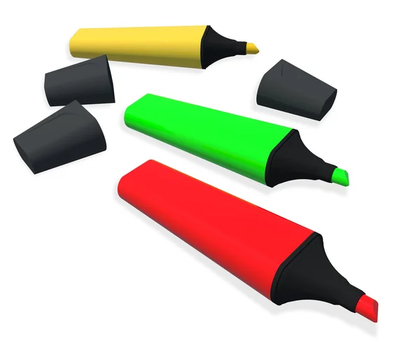 Colorido de lápiz iluminador —  Fotos de Stock