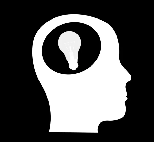 Ideia em uma cabeça — Fotografia de Stock