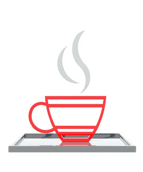 Caffè tazza rossa — Foto Stock