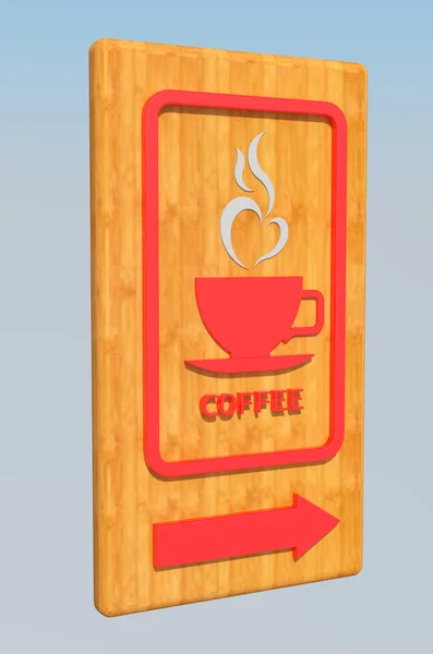 Deska červený hrnek kávy — Stock fotografie