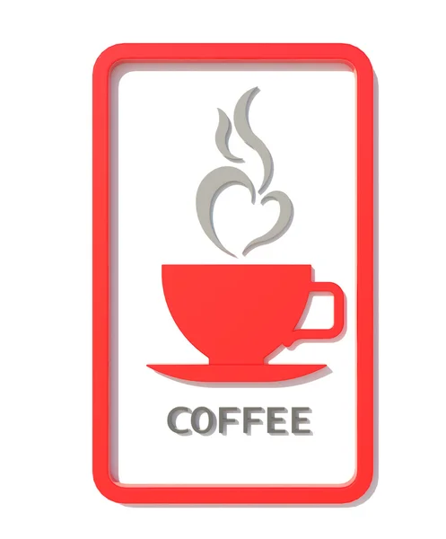 커피 빨간 컵 플레이트 — 스톡 사진
