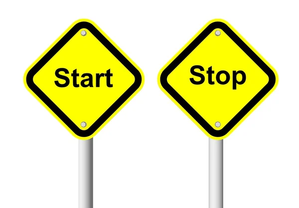 Start och stopp — Stockfoto
