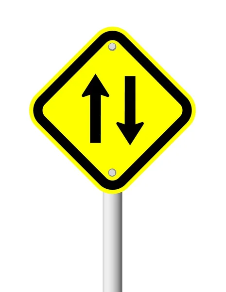 Dvě cesty arrow dopravní značka — Stock fotografie