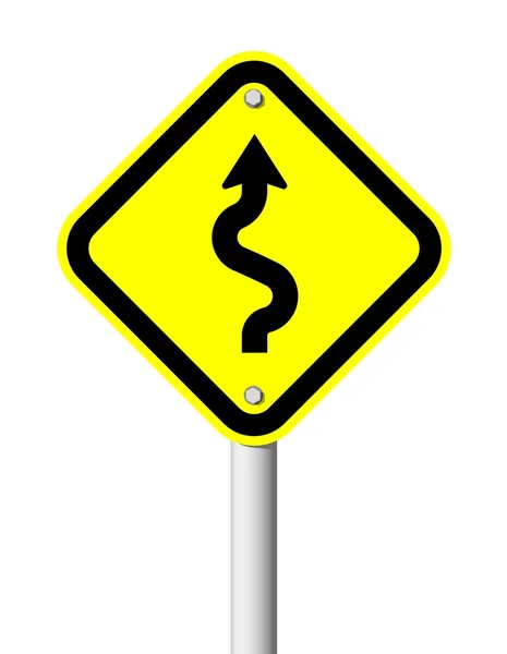 巻線の交通標識 — ストック写真
