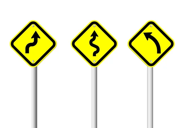 Multi ruchu żółty znak — Zdjęcie stockowe