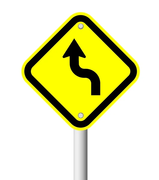 Trafikkskilt på gul plate – stockfoto