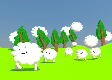 koyun çiftliğinde mutlu