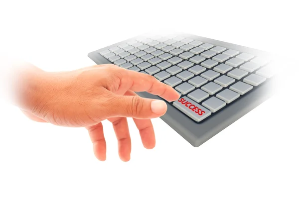Success in the keyboard — Stock Photo, Image