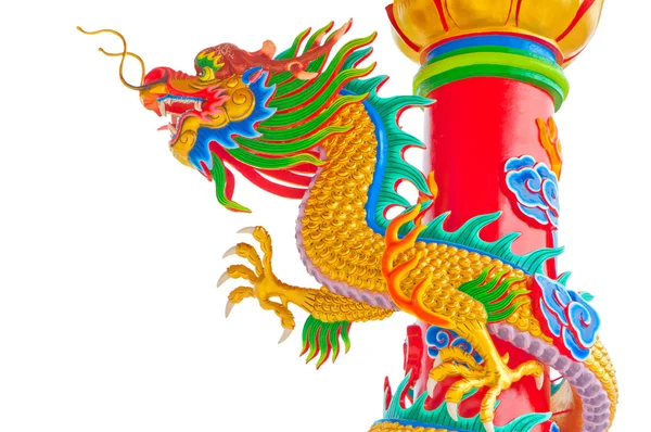 รูปปั้นมังกรจีนที่มีสีสัน — ภาพถ่ายสต็อก