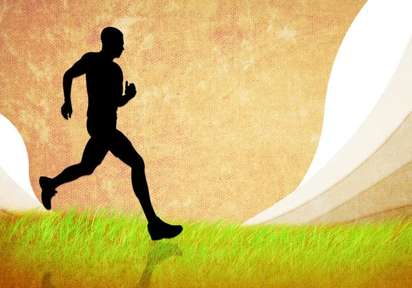 Running man poster — Stock Photo, Image