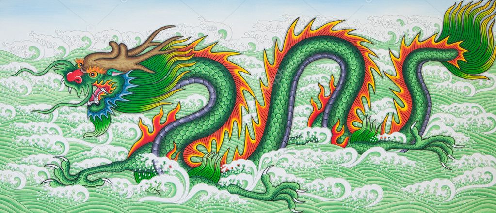 Chinese dragon art paint Stock Photo by ©supakitmod 9924285
