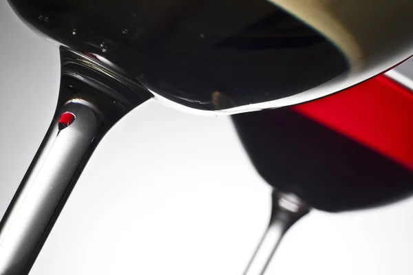 Wine glasses and bottle — Stock Photo, Image