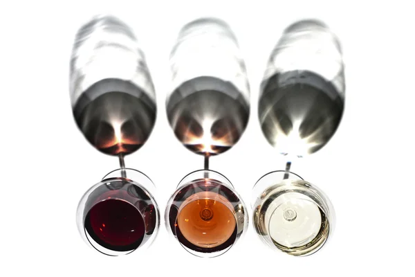Copas de vino y botella —  Fotos de Stock