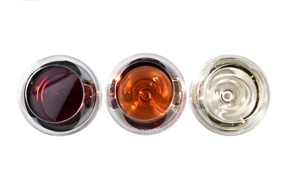 Copas de vino y botella Imagen De Stock