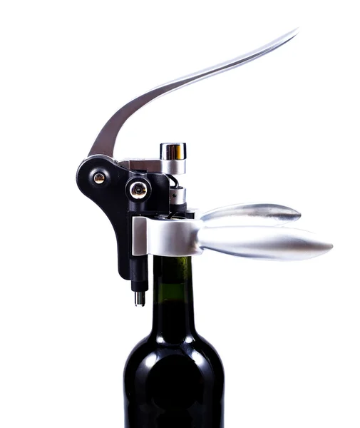 Bottlescrew and the bottle — Stock Photo, Image