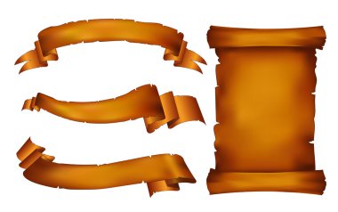 Old banners and scroll clipart