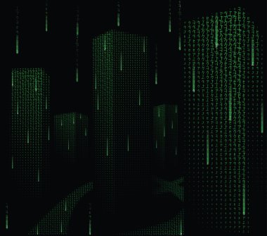 Matrix city clipart