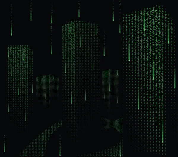 Matrix stad — Stockvector