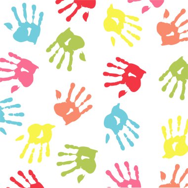 Colorful handprint clipart