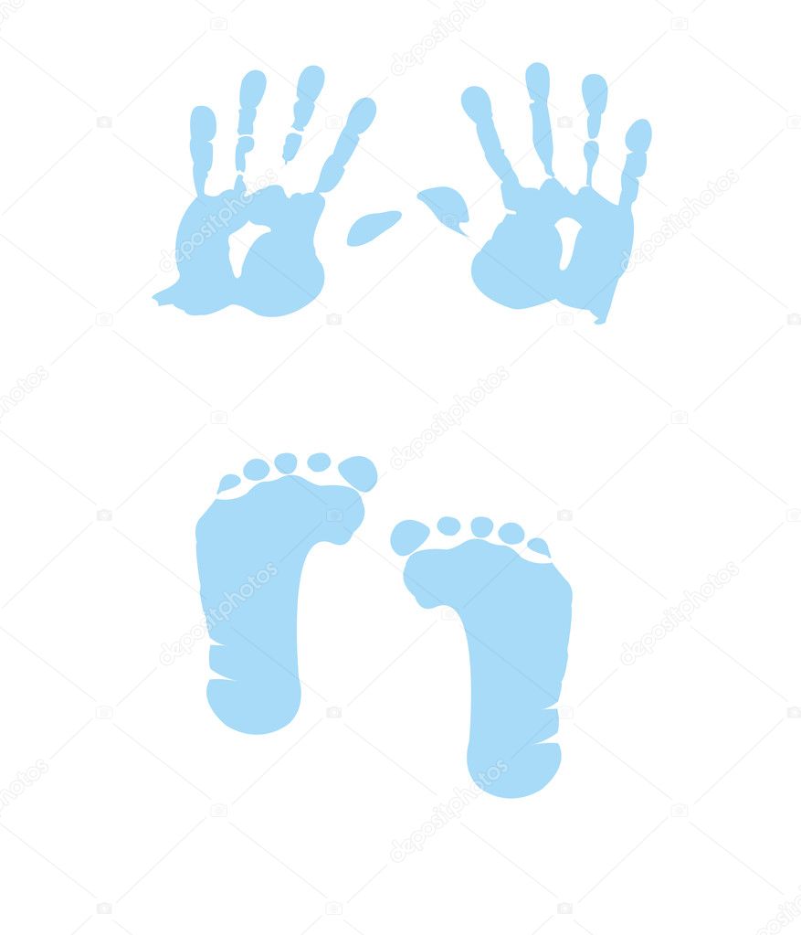 Baby boy handprint - footprint