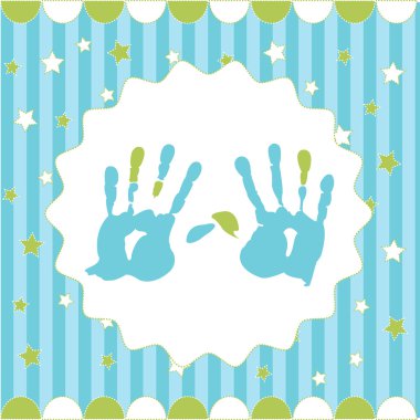 Handprint of boy clipart