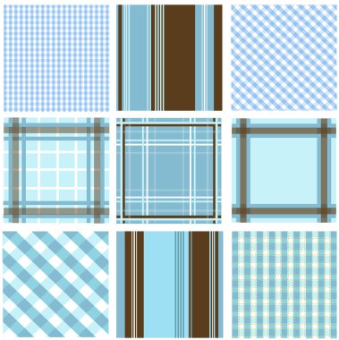 Seamless patterns with fabric texture clipart