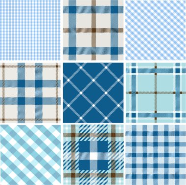 Set of plaid patterns clipart