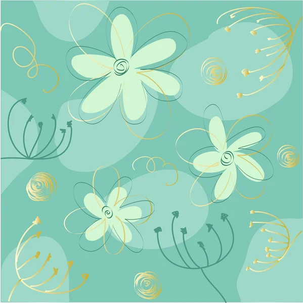 Floral greeting card — Stock Vector