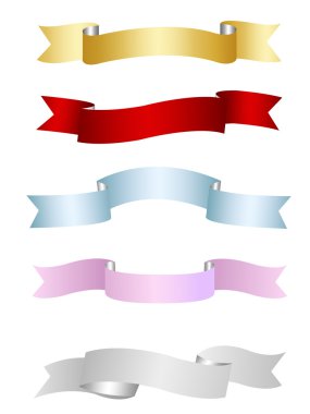 Ribbons, banners set clipart