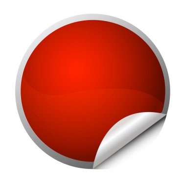 Red sticker clipart