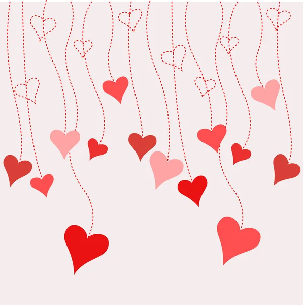 Corações ícones do dia dos namorados, papel de parede — Vetor de Stock