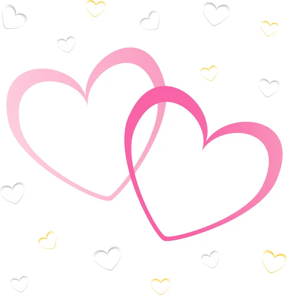 Herzen valentine 's icons, Tapete — Stockvektor