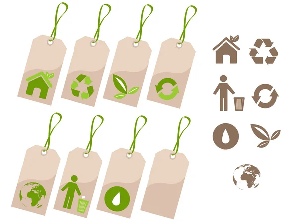 Σύνολο περιβαλλοντικών ανακύκλωσης — ストックベクタ