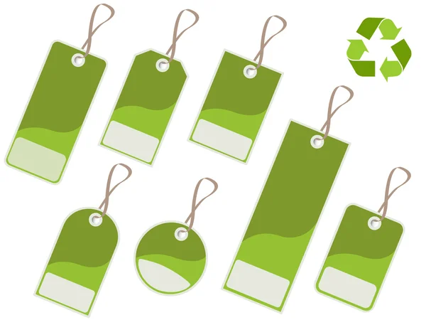 Recycle tags — Stock Vector