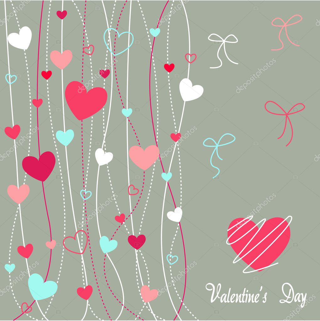 Hearts Valentine S Icons Wallpaper Stock Vector Image By C Lemony