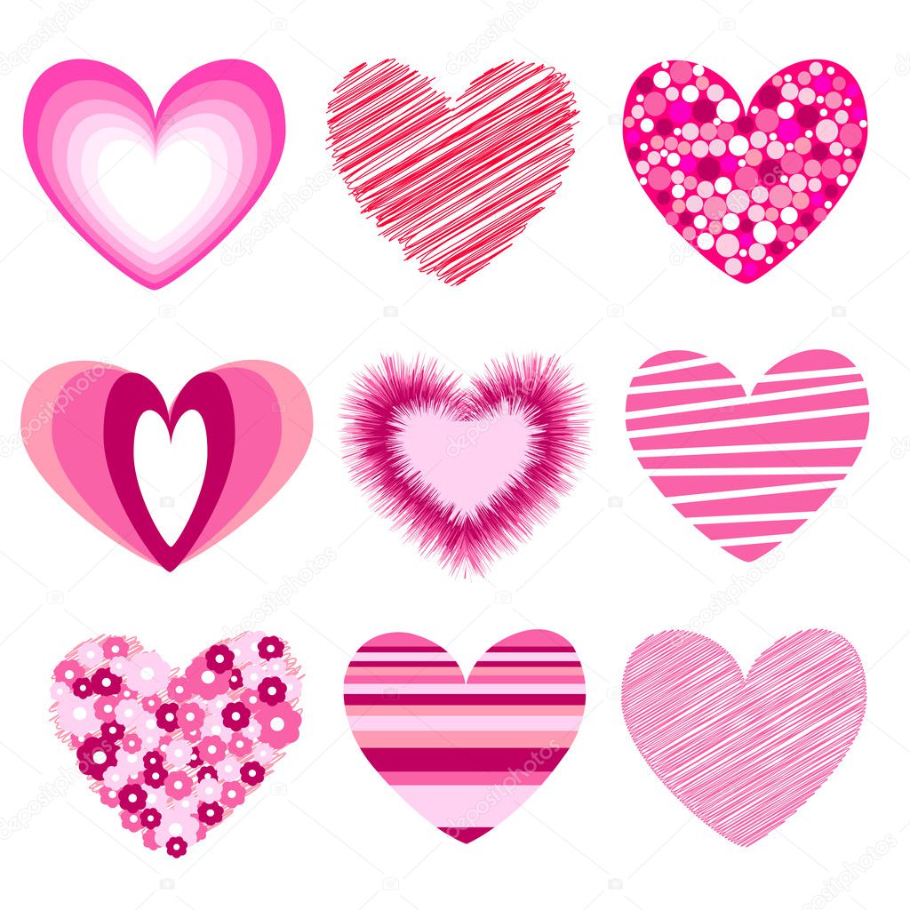 Heart icons, valentine's day