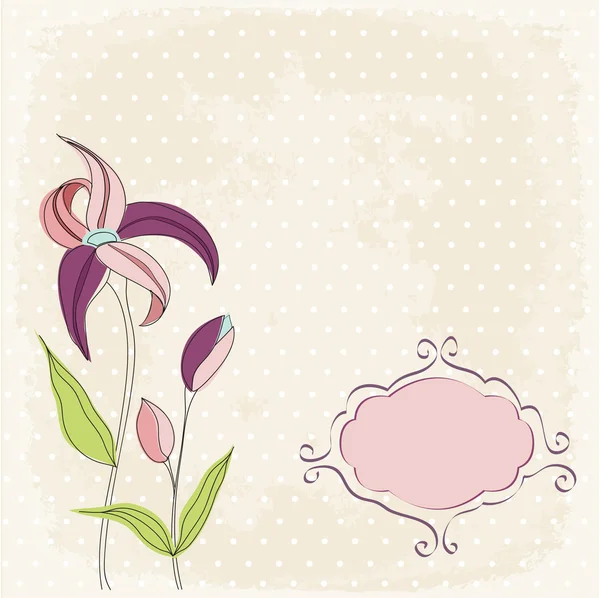 Tarjeta de felicitación floral — Vector de stock
