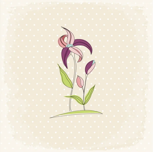 Virágüdvözlő kártya — Stock Vector