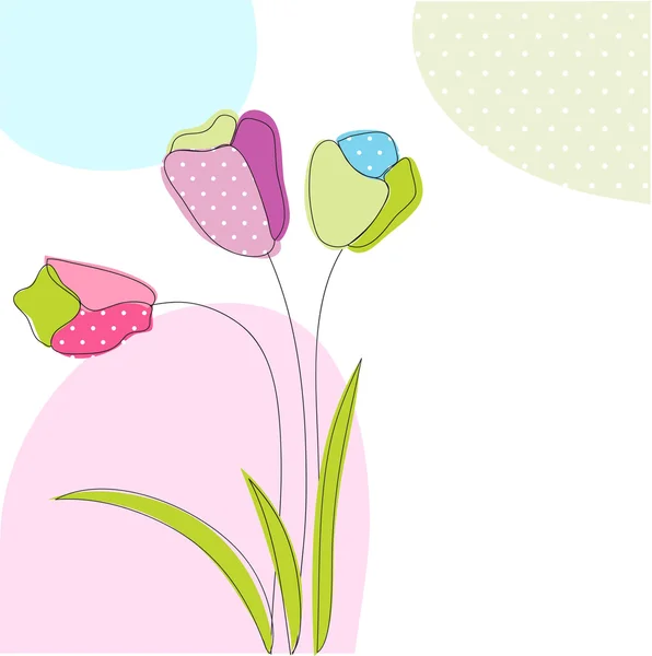 Floral greeting card — Stock Vector