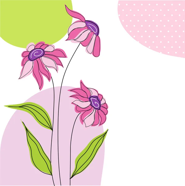 Florale Grußkarte — Stockvektor