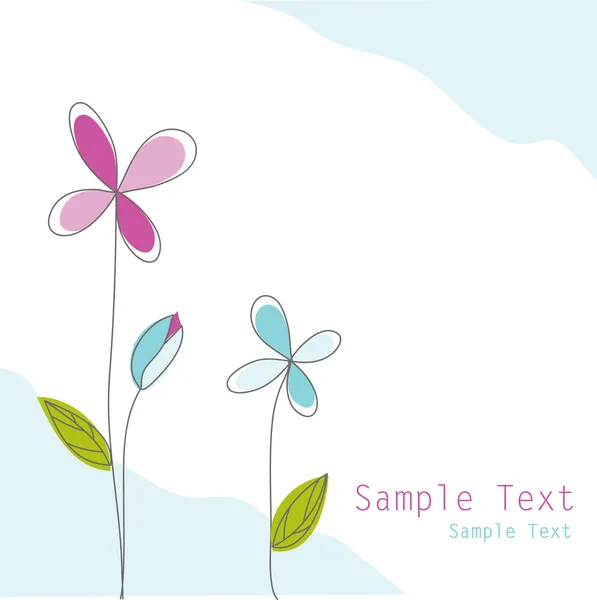 stock vector Floral card