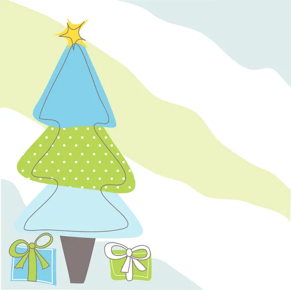 Merry Christmas Tree — Stock vektor
