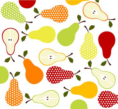 Fruits, pears background clipart