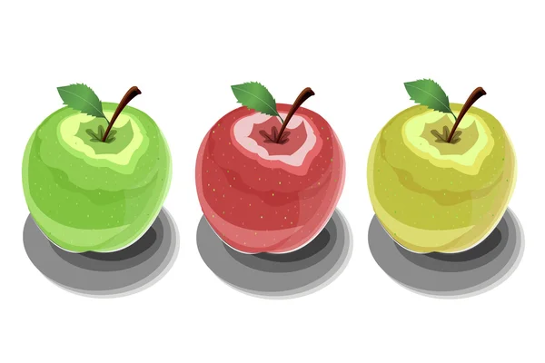 Colorido una manzana — Archivo Imágenes Vectoriales