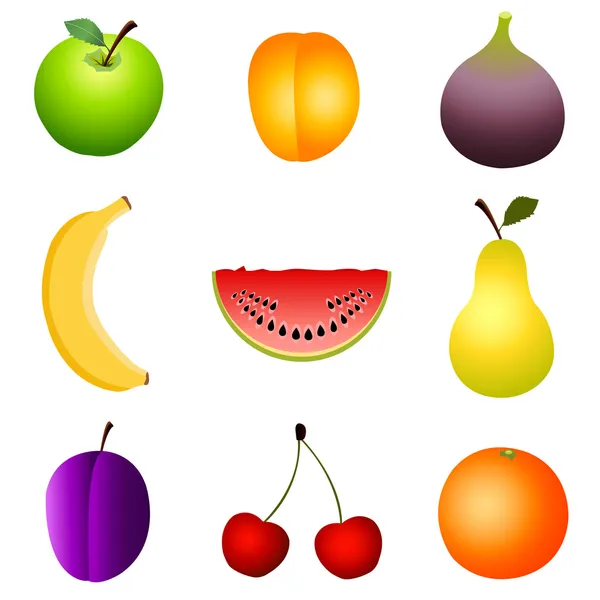 Frutas — Archivo Imágenes Vectoriales